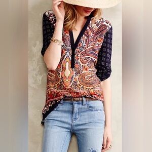 Anthropology Tiny Persian Pear top, XS